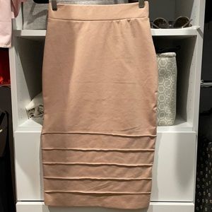 freebird Blush Pink Pencil Skirt